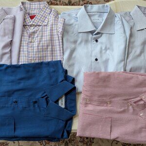 NWOT Men's Shirt Bundle Isaia Napoli Eton J. Crew Size US 16/16.5 (41/42 cm)